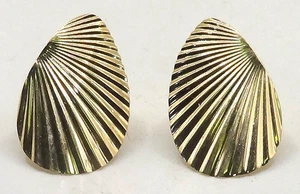 SCHÖNER MASSIVER 14k GELBGOLD LEICHTER AUSGEFALLENER OHRRING - Bild 1 von 7