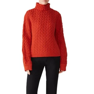 Suéter Victoria Beckham de gran tamaño tejido con cable cuello alto XS - Imagen 1 de 10