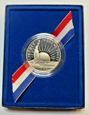 1986-S Statue of Liberty Commemorative Proof Half Dollar – With Box & COA - Image 1 of 4