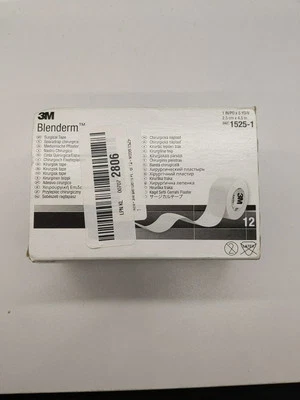 Cinta médica impermeable de plástico transparente 3M 1" x 5 yardas 12 rollos/caja caducidad 02/2029 #72 Foto 1 de 2