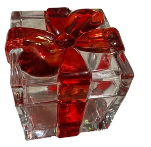 Regalo Vetro Regalo Rosso Natale Compleanno Casa Tavola Bar Accento Decorazione - Foto 1 di 7