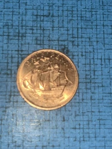 1963 VEREINIGTES KÖNIGREICH Half (1/2) Penny Elizabeth II ~ Stempelglanz - Bild 1 von 2