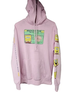 SpongeBob SquarePants Bikini Bottom Hoodie Sweatshirt Drivers License Small PINK - Picture 1 of 10