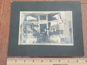 c. 1910 Oriental Tea Storefront Mounted Photo – Opposite Side Street Reflected - Picture 1 of 6