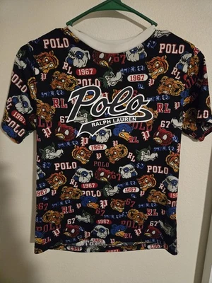 Polo Ralph Lauren Boys Medium 10/12 T Shirt Graphic Varsity - Image 1 of 4