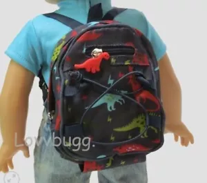 Dinosaurier Rucksack für amerikanisches Mädchen Junge 18" Puppenkleidung KOSTENLOSER VERSAND FÜGT LOVVVBUGG - Bild 1 von 12