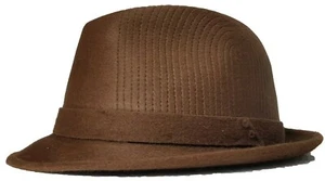 CAPPELLO 55 CERVINO SPECIAL CLASSIC VINTAGE BROWN FUR FELT MEN'S HAT FEDORA - Picture 1 of 12