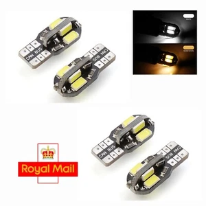 T10 CAR BULBS LED ERROR FREE CANBUS 8SMD XENON WHITE W5W 501 SIDE LIGHT BULB - Picture 1 of 7