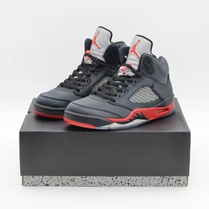 136027-006 Nike Air Jordan 5 Retro Satin Black University Red Bred (Herren) - Bild 1 von 10