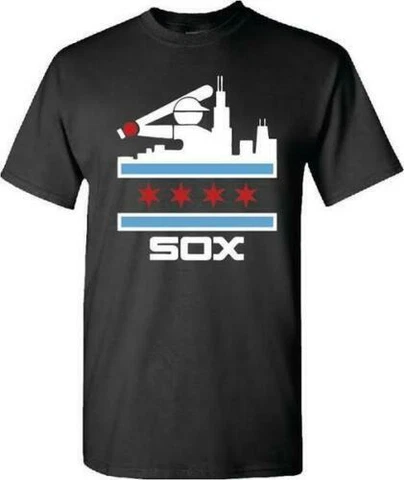 Chicago White Sox T-Shirt 2022 (Chicago Flag) Sizes (S-5XL) FREE SHIPPING Cover