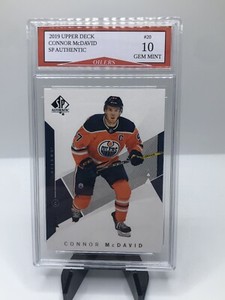Connor McDavid 2019 Upper Deck SP Authentic Edmonton Oilers Card Gem Mint 10!
