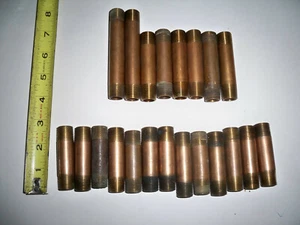 Brass Pipe Nipple  3/8" 2-1/2"  3"  4" NPT PLUMBING WATER AIR FUEL OIL USA NOS - Picture 1 of 1