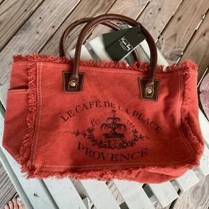 Borsa Myra Carroty Borsa a mano in tela e pelle riciclata S-1484 Nuova con Etichette - Foto 1 di 7