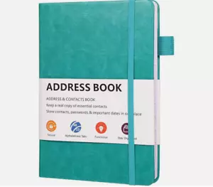 Address Book With Alphabetical Tabs Hardcover Password Keeper Telephone Book New - Picture 1 of 7