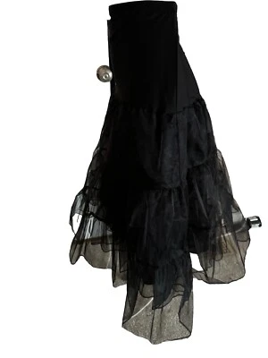 Vintage M 1950-60’s Black Half Slip For Fullness 3 Layer Nylon Crinoline Elas W - Image 1 of 4