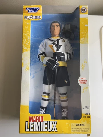 Mario Lemieux Pittsburgh Penguins Starting Lineup 12" 1998 Posable Figure. NIB Cover