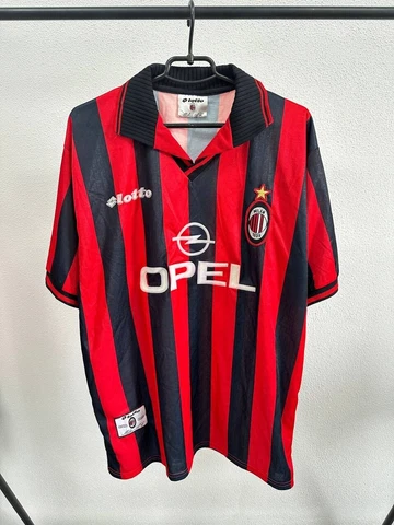 Ac Milan 1997-1998 Home Football Vintage Jersey Lotto Shirt Cover