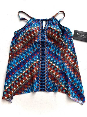 Miraclesuit Tankini Bikini Top de Natación Nuevo Nepalí Mirilla Multi 12 Foto 1 de 3