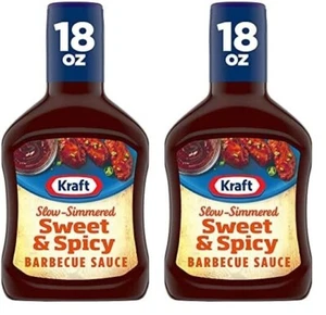 Sweet & Spicy Slow-Simmered BBQ Barbecue Sauce (18 Oz Bottle) (Pack of 2) ⭐️⭐️⭐️ - Picture 1 of 9