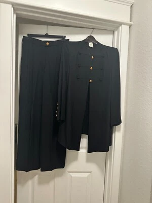 Vintage 90's Sonia Rykiel Black Manderin Coller Pant Suit - 14 - Image 1 of 4