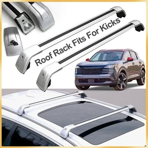 Fits For Nissan Kicks 2024 2025 Roof Cross Bar Curt Roof Rack Cross Rails Silver - Foto 1 di 12