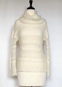 Anthropologie Kaisely Damen M elfenbeinfarben offen Strick LS Wasserfallausschnitt Pullover Sweater - Bild 1 von 5