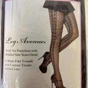 Swirl Net Pantyhose Leg Avenue #9173 Patterned Tights - Picture 1 of 6