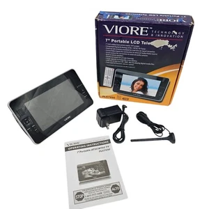 Viore PLC7V96 7" Portable LCD Television w/ Power & Antenna No Remote - Picture 1 of 17