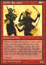 Goblin Recruiter Visions 1x - Lightly Played, English MTG Magic