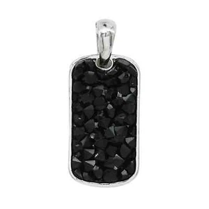 Black Textured Dog Tag Pendant by Bead Landing™ - Picture 1 of 3