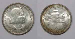 1892 COLUMBIAN SILVER COMMEM HALF BLAZING GEM BU INV#378-27 - Picture 1 of 1