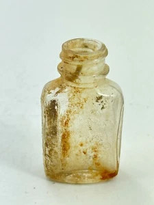 Vintage The Bayer Co Div Aspirin Bottle Miniature Clear Embossed 2.5" T - Picture 1 of 8
