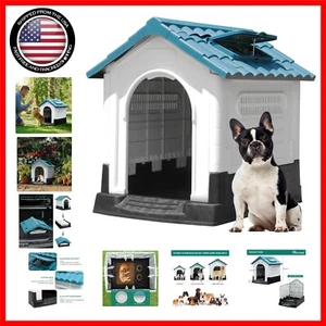 Spacious Folding Dog House for Small to Large Dogs - 26.8''L & Weather-Resistant - Picture 1 of 11