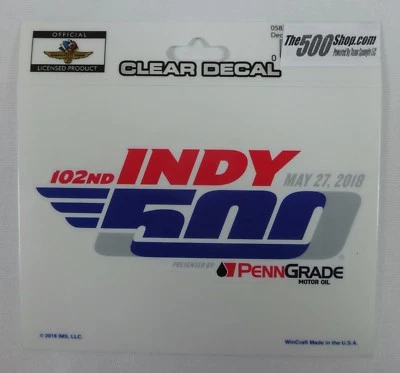 2018 Indianapolis 500 102ND Running Event Collector Decal Indy Brickyard IndyCar - Image 1 of 4