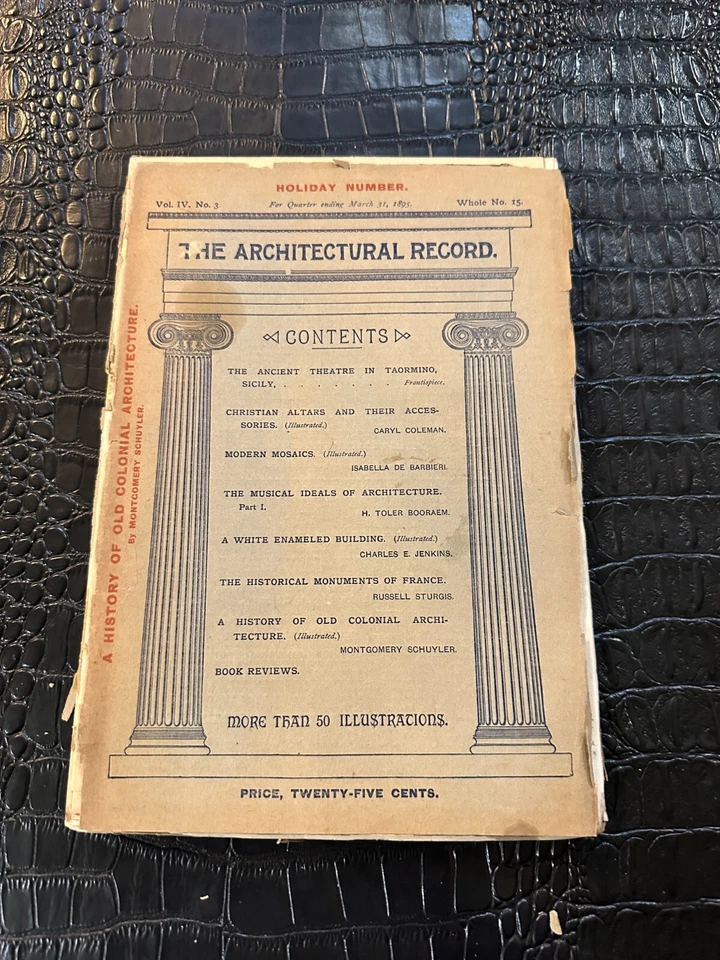 MARCH 31 1895 ARCHITECTURAL RECORD Magazine (MI) - Image 1 of 1