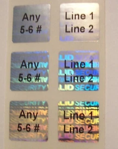 SV12c 100 to 1000 SVAG 12 mm sq Custom Product Protection Hologram Label Sticker - Picture 1 of 4