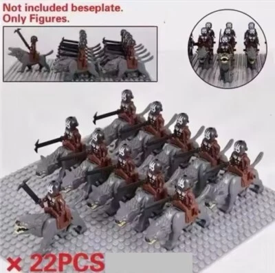 Lego Stud + Lord of the Rings CUSTOM Uruk-hai Minifigs Orc Army w Swords 11 figs - Image 1 of 2
