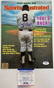 Yogi Berra Signed Sport Illustrated Magazine NO Label PSA/DNA,1984,Auto,B119 - Picture 1 of 3