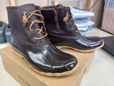 ELIGE LA TALLA - Bota Sperry para mujer de agua salada tostada/marrón oscuro Foto 1 de 4