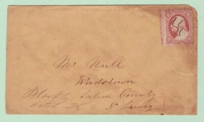 #26 on ca1857 (Oct 28) Cover w/ms BLOCKLEY (Philadelphia) to Woodstown NJ - Image 1 of 2