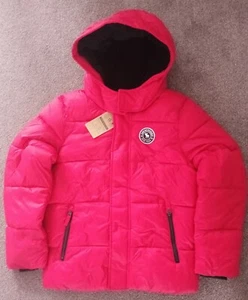 Abercrombie and Fitch Kids Hooded  Puffer Jacket Size 13-14 Red New With Tags  - Picture 1 of 8