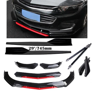 Front Rear Bumper Lip Spoiler Splitter Glossy Black For Chevrolet Equinox Car Foto 1 de 4