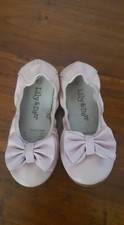 Pink Lily & Dan Girls ballet Flats with bows sz10 Leather upper & lining (54)