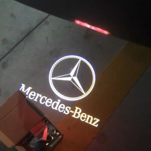 2X Car Door Welcome Light Logo For Mercedes Benz A B C E GLC Class(NO 2004-2010)