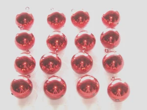 Christmas Mini Ornaments Non Shatter 1", 25mm Balls Shiny Red for Miniature Tree - Picture 1 of 3