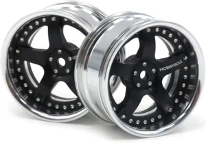 High-Quality 1/10 RC Aluminum Wheel Rims with +3/-3mm Offset in Silver/Black - Picture 1 of 9