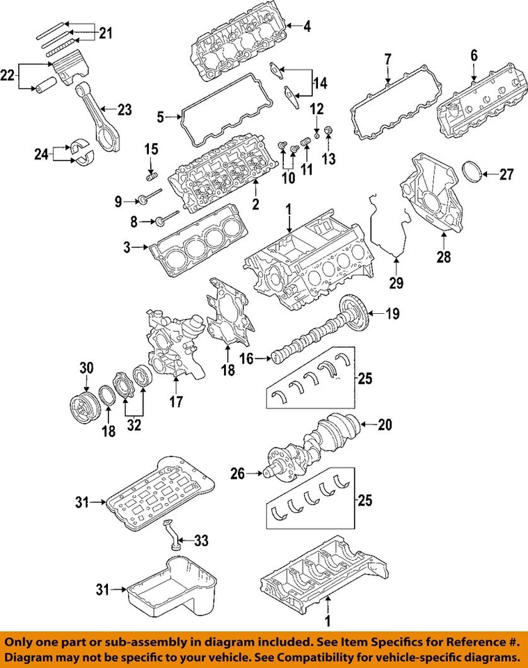 FORD OEM 84-02 E-350 Econoline Club Wagon-Valve Lifter 3C3Z6500AA - Image 1 of 1