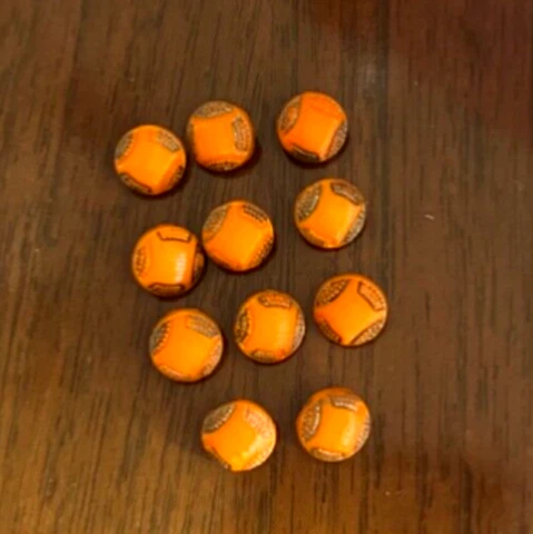 11 Tiny Antique Glass Buttons Cover