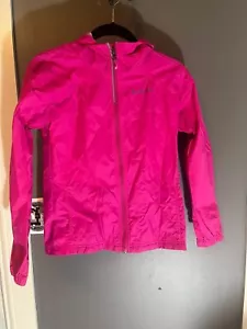 Columbia girls size medium hot pink windbreaker rain jacket coat - Picture 1 of 5
