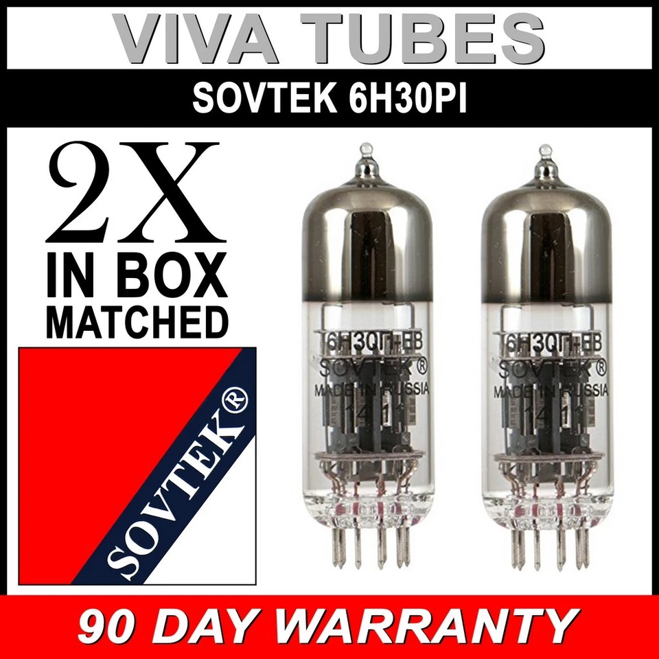 Nuevo par (2) tubos de vacío Sovtek 6H30Pi emparejados Foto 1 de 1